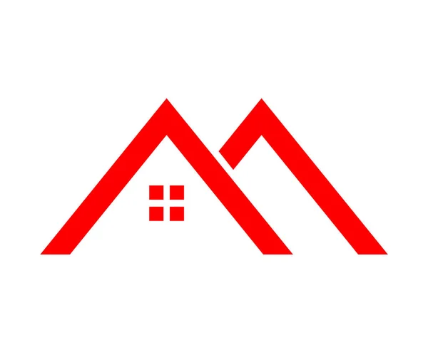 Zwei Dächer Home Grafik Logo — Stockvektor