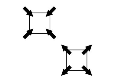 Basit ve çok az genişletme ve daraltma simgeleri