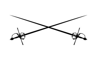 İki çapraz rapier kılıç logo çarpı işareti