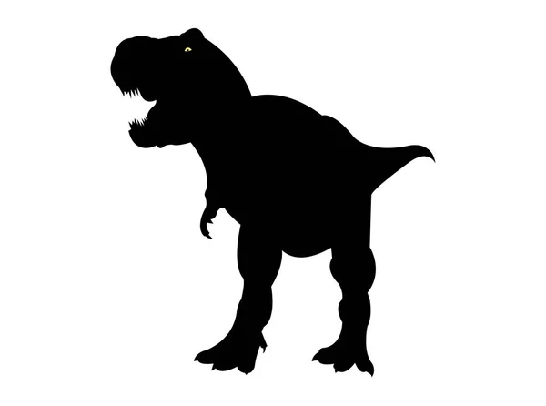 Illustrazione Silhouette Tyrannosaurus Rex — Vettoriale Stock