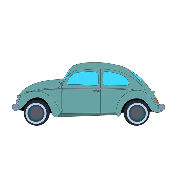 Ένα Vintage Αυτοκίνητο Σκαθάρι — Διανυσματικό Αρχείο
