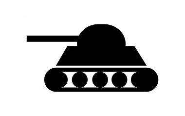 Basit daire en az tank simgesi