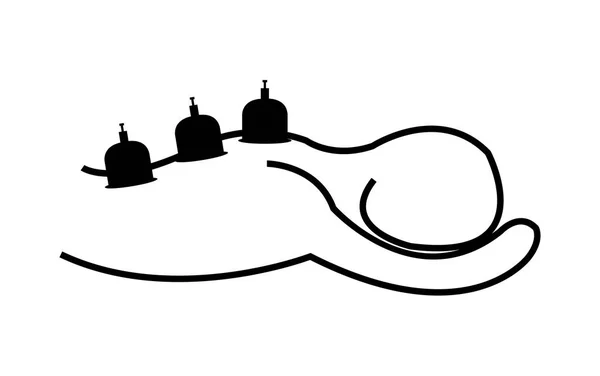 Hijama bir kişi üzerinde yapılan pratik çukurluğu