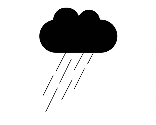 Pictogram Van Een Stormachtige Regenachtige Wolk — Stockvector