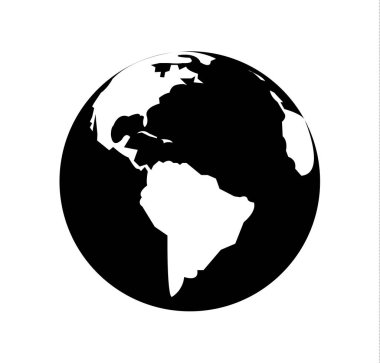 Basit planet Earth dünya simgesini