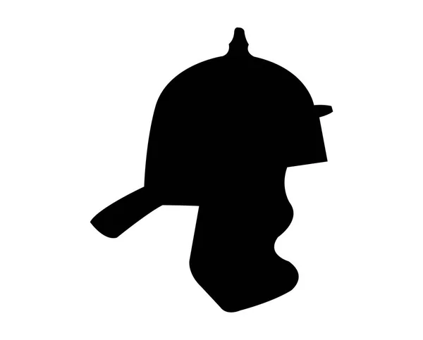 Roman Helmet Legionary Silhouette — Stock Vector