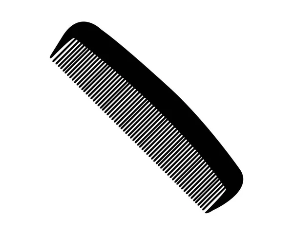 Simple Black Comb Silhouette — Stock Vector