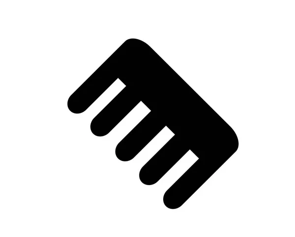 Einfaches Minimalistisches Schwarzes Kamm Symbol — Stockvektor