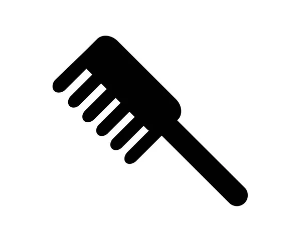 Kamm Mit Griff Einfaches Minimales Flaches Und Schwarzes Symbol Isoliert — Stockvektor