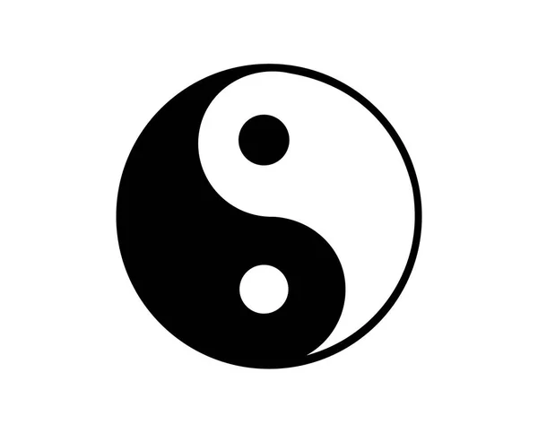 Einfaches Yin Yang Symbol — Stockvektor