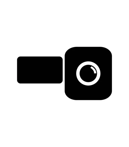 Basit Siyah Modern Kamera Simgesi — Stok Vektör