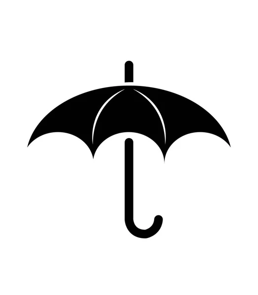 Ομπρέλα Απλή Μαύρο Και Άσπρο Εικονίδιο — Διανυσματικό Αρχείο