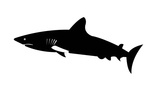Silhouette Shark — Stock Vector
