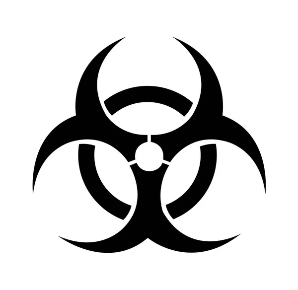 Svart Och Vitt Biohazard Symbol — Stock vektor
