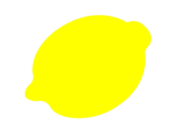 Einfache Silhouette Einer Zitrone — Stockvektor