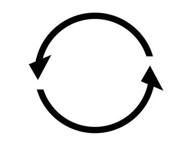 Basit daire döngüsü simgesi