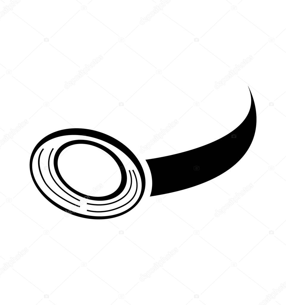 Frisbee flying through the air icon