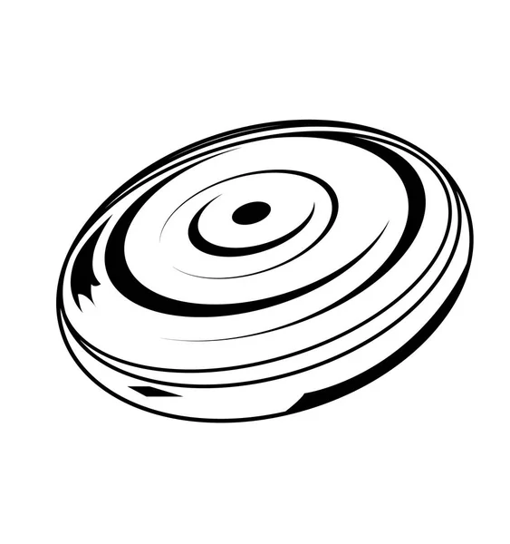 Diseño Negro Frisbee — Vector de stock