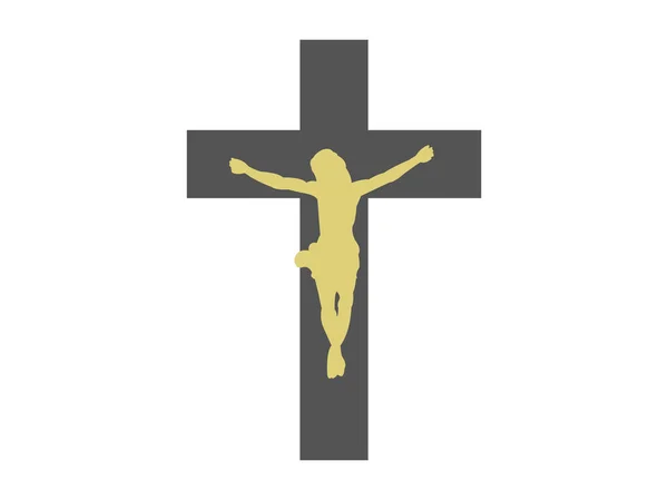 Christus Auf Einem Kreuz — Stockvektor