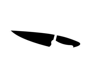 Basit pişirme mutfak bıçak siluet