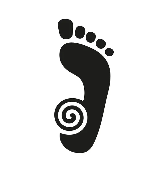 Spiral Foot Minimal Logo — Stock Vector
