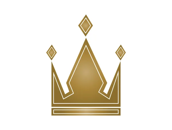 Ícone Decorado Coroa Dourada — Vetor de Stock