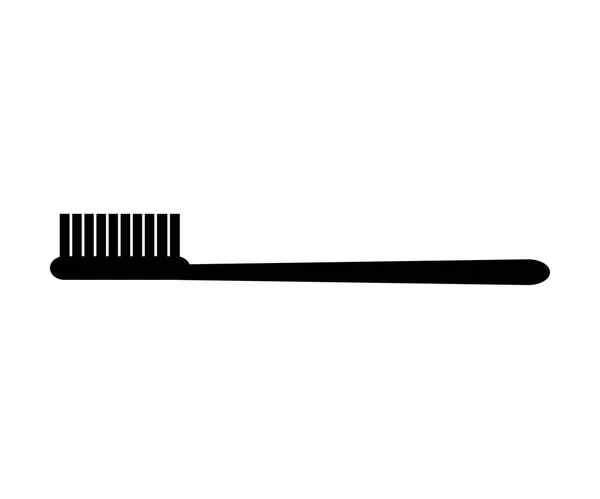 Icono Cepillo Dientes Negro Simple — Vector de stock