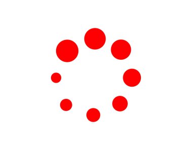 Beyaz üzerine kırmızı baloncuklar