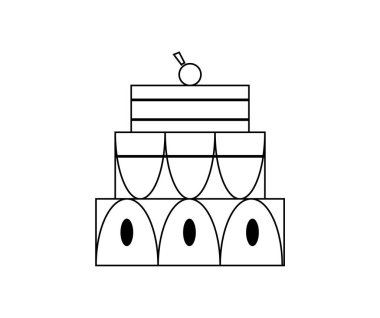 Beyaz pasta simgesini