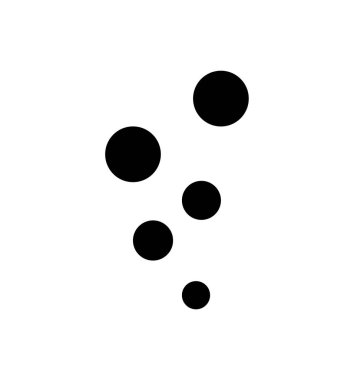 Beyaz üzerine baloncuk simgesi