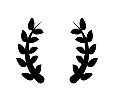 Beyaz üzerine defne çelengi