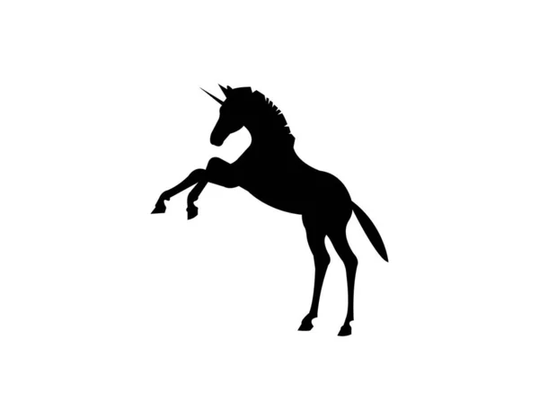 Prônant Licorne Sur Blanc — Image vectorielle