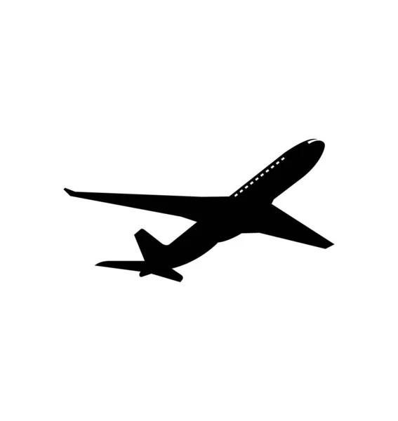 Reiseflugzeug Auf Weiß — Stockvektor