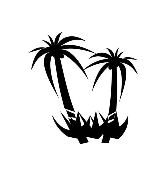 Palms Icon White — Stock Vector