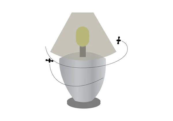 Fly Lamp White — стоковый вектор