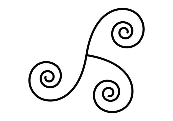 Triskelion Icon Auf Weiß — Stockvektor