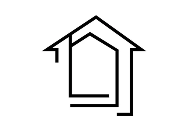 Icône Maison Sur Blanc — Image vectorielle
