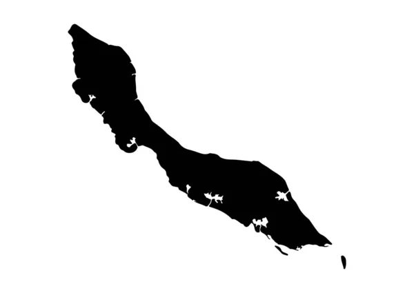 Beyaz üzerinde curacao haritası