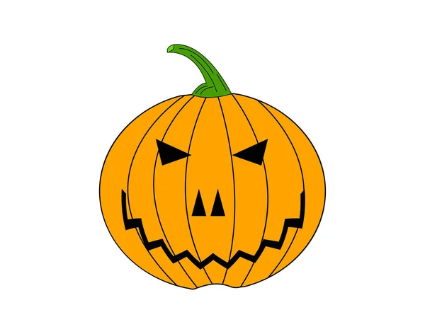 Halloween Pumpkin White — Stock Vector