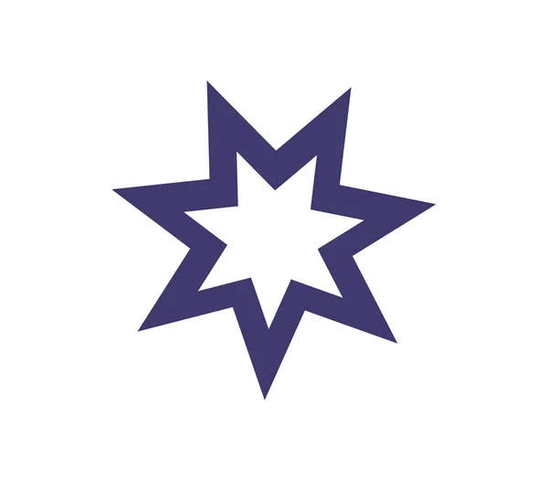 Blue Star White — Stock Vector