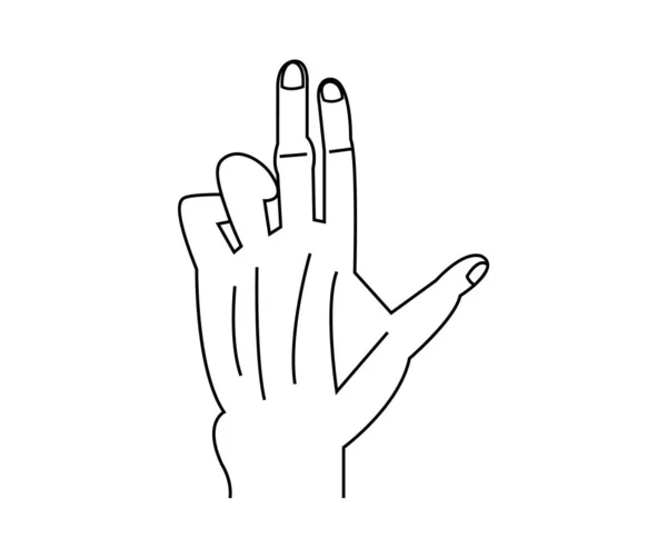Pope Hand Sign White — 스톡 벡터