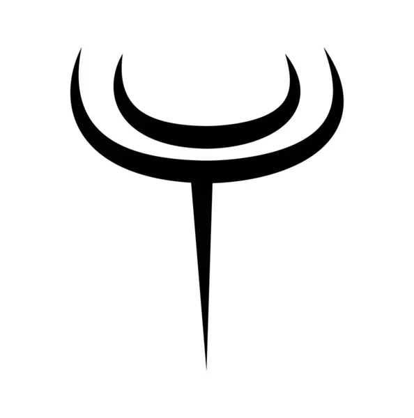 Simbolo Astratto Nero Bianco — Vettoriale Stock