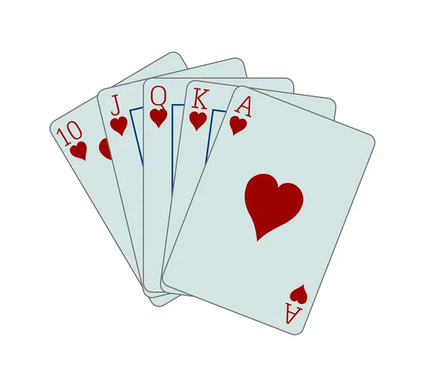 Jogar Cartas Branco —  Vetores de Stock
