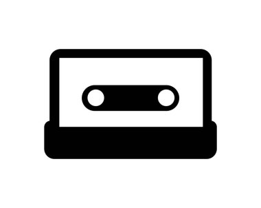 ses kaset simgesi beyaz arkaplanda izole edildi