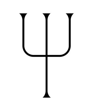 psi Yunan alfabesi harf simgesi izole edildi