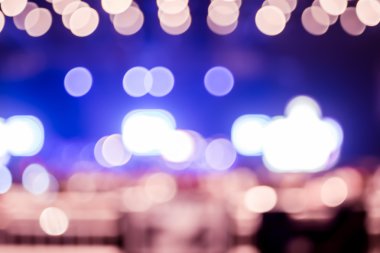 Bulanık arka plan, konser, müzik otobüs Bokeh aydınlatma