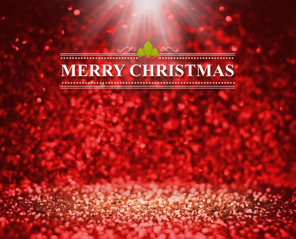 Feliz Natal palavra e árvore de xmas em borrão vermelho espumante bokeh b — Fotografia de Stock