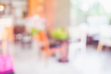 Arka plan bulanık, kahve dükkanı bokeh ışık ile