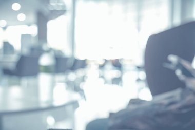 Arka plan, kongre salonu, ofis hal Binası koridorunda bulanıklık