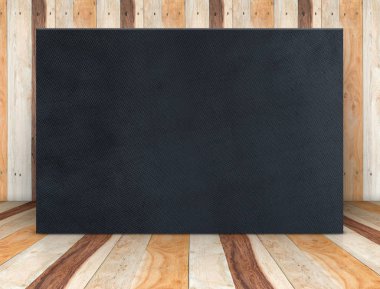 Siyah kumaş poster tuval ahşap tahta Oda, alay te kadar boş